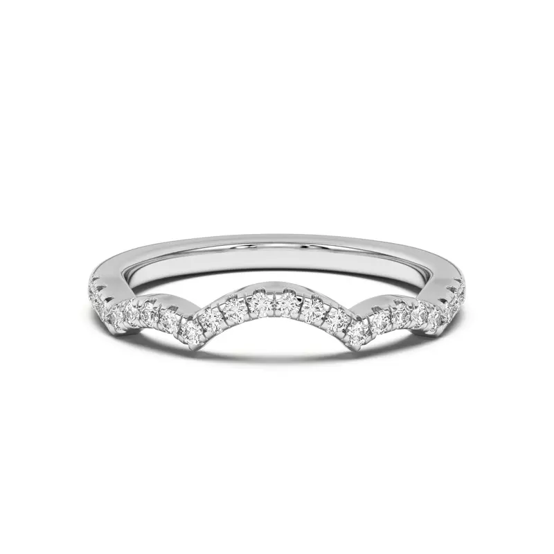 Gina Curved Pavé Band