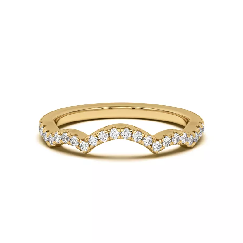 Gina Curved Pavé Band