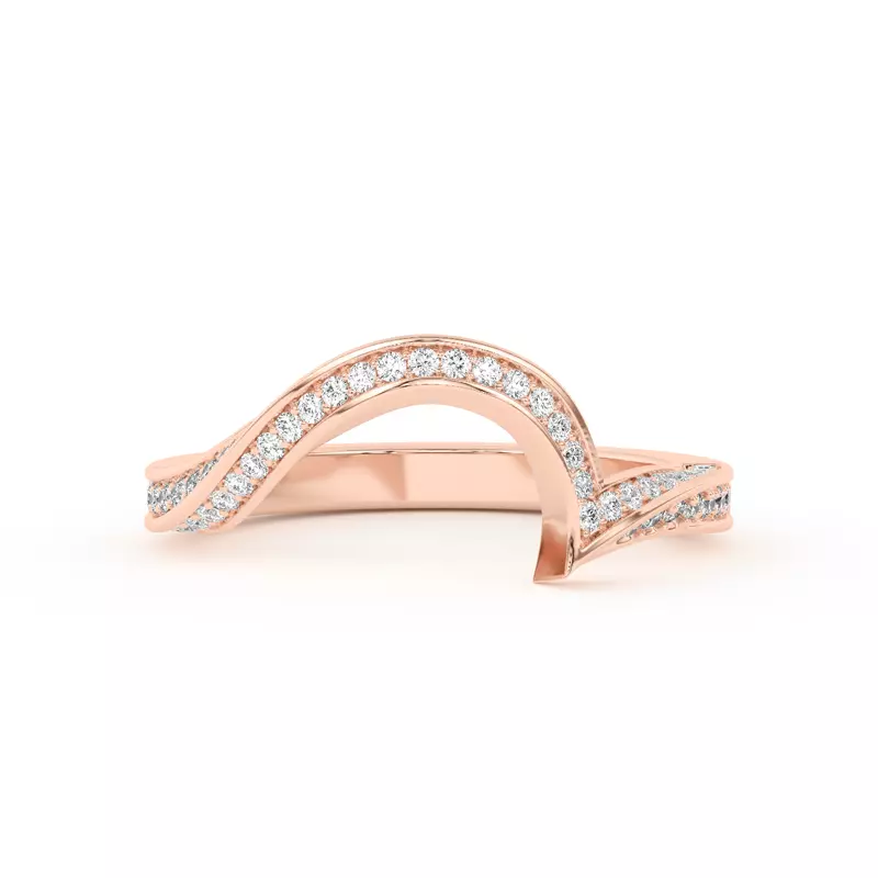 Elara Swirl Pavé Band