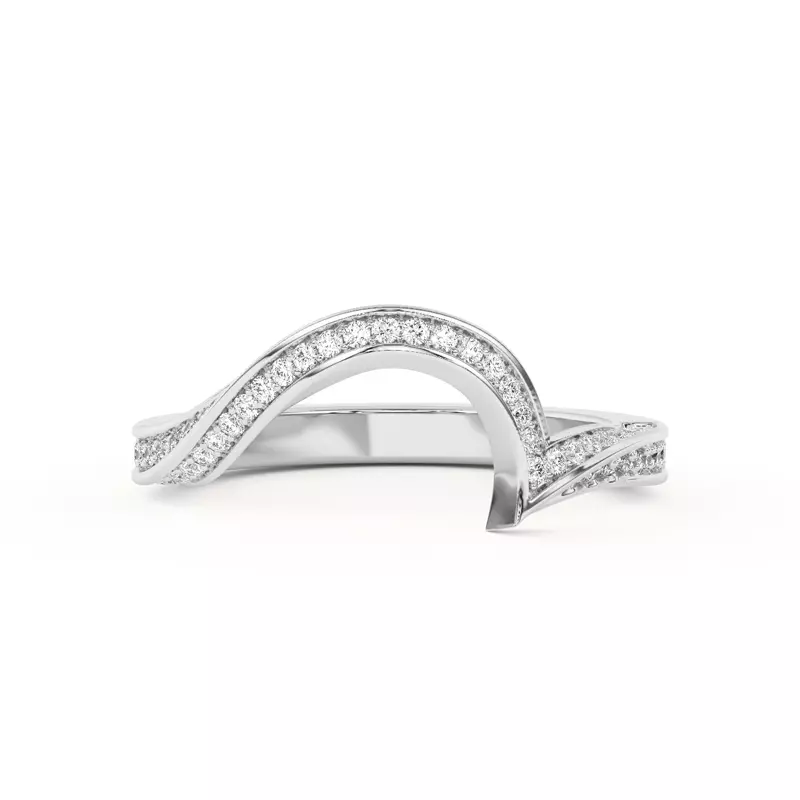 Elara Swirl Pavé Band
