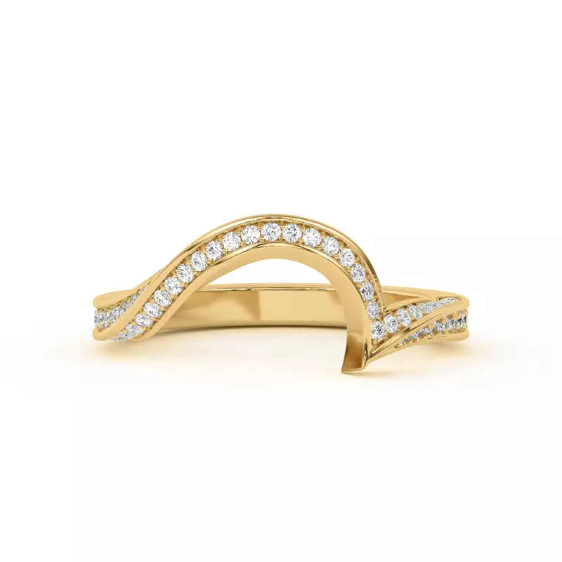 Elara Swirl Pavé Band