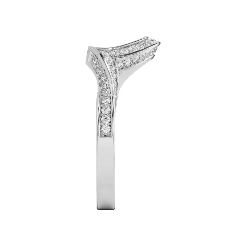 Platinum Elara Swirl Pavé Band
