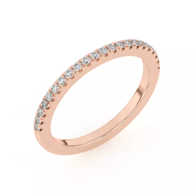 18K Rose Gold Duplo Pavé Band