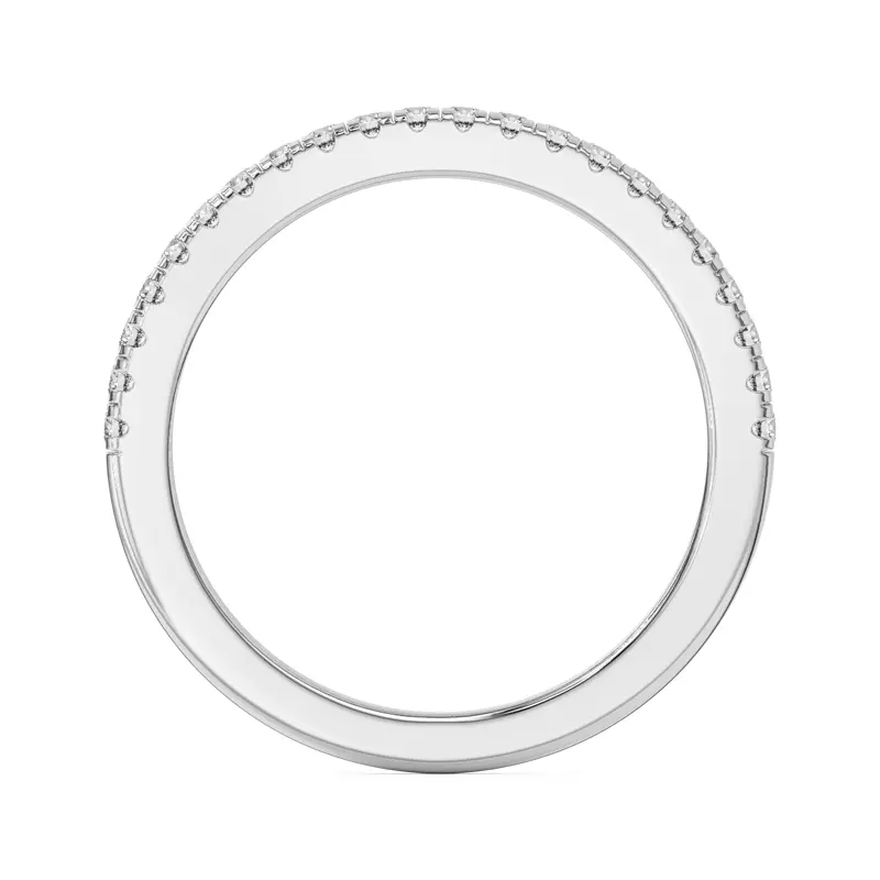 18K White Gold Duplo Pavé Band