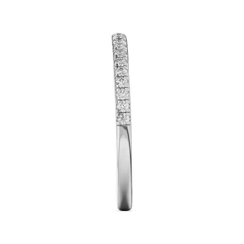 18K White Gold Duplo Pavé Band