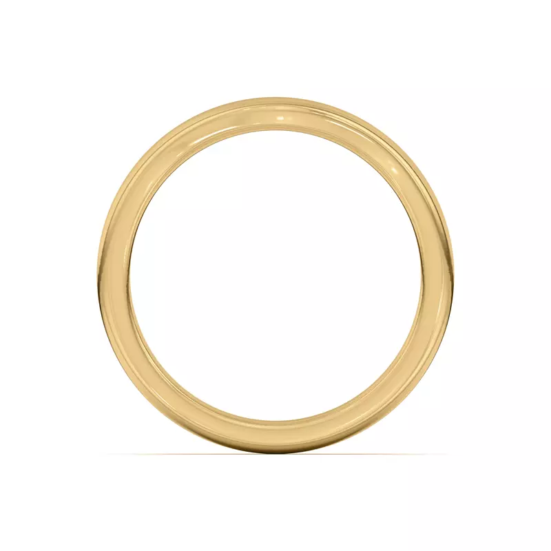 14K Yellow Gold Kume Curved Band