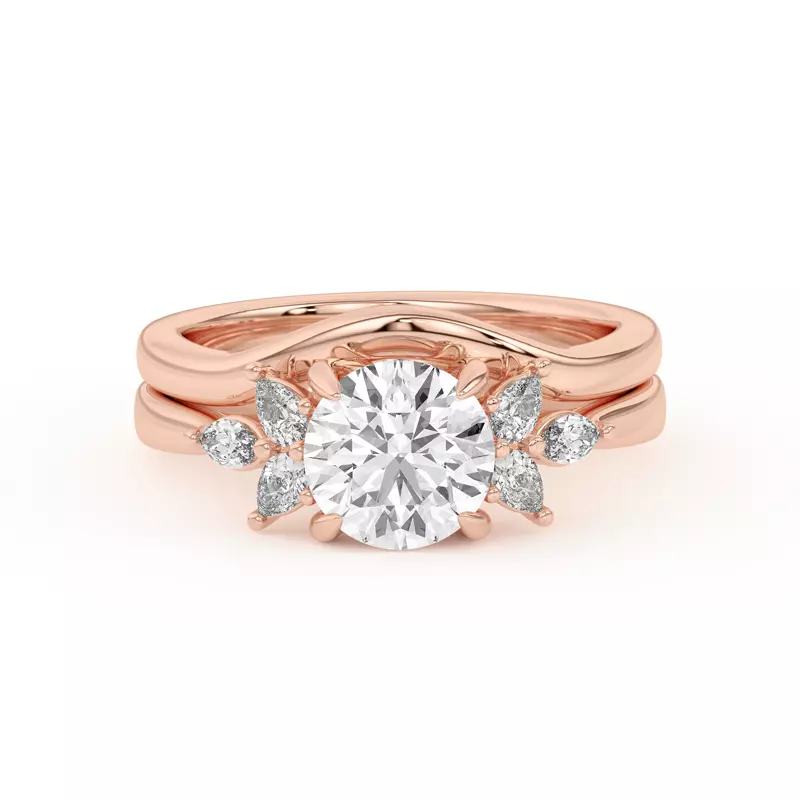 14K Rose Gold Dara Curved Band