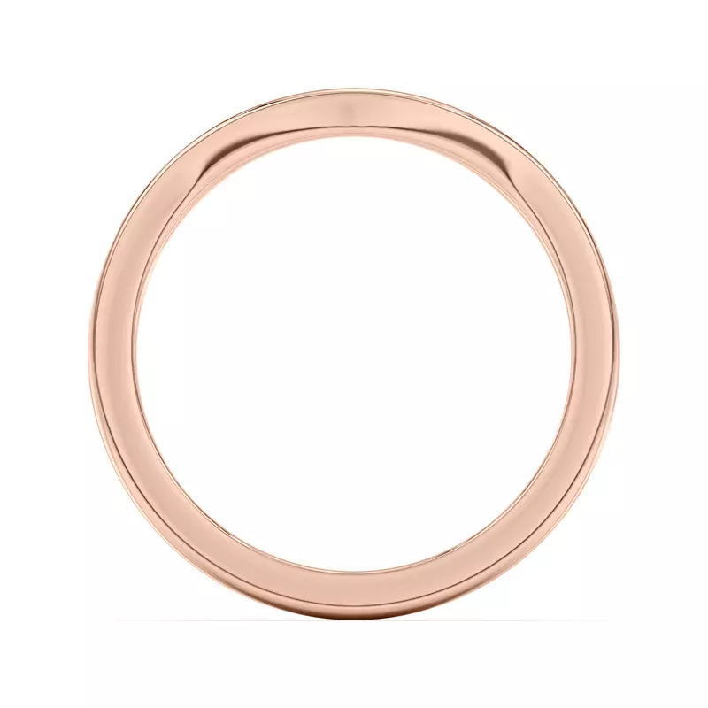 14K Rose Gold Dara Curved Band