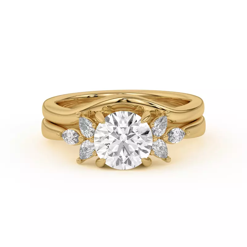 18K Yellow Gold Dara Curved Band