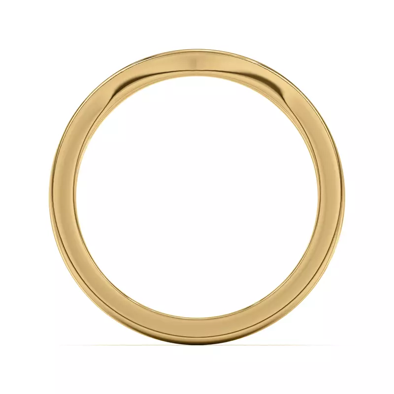 18K Yellow Gold Dara Curved Band