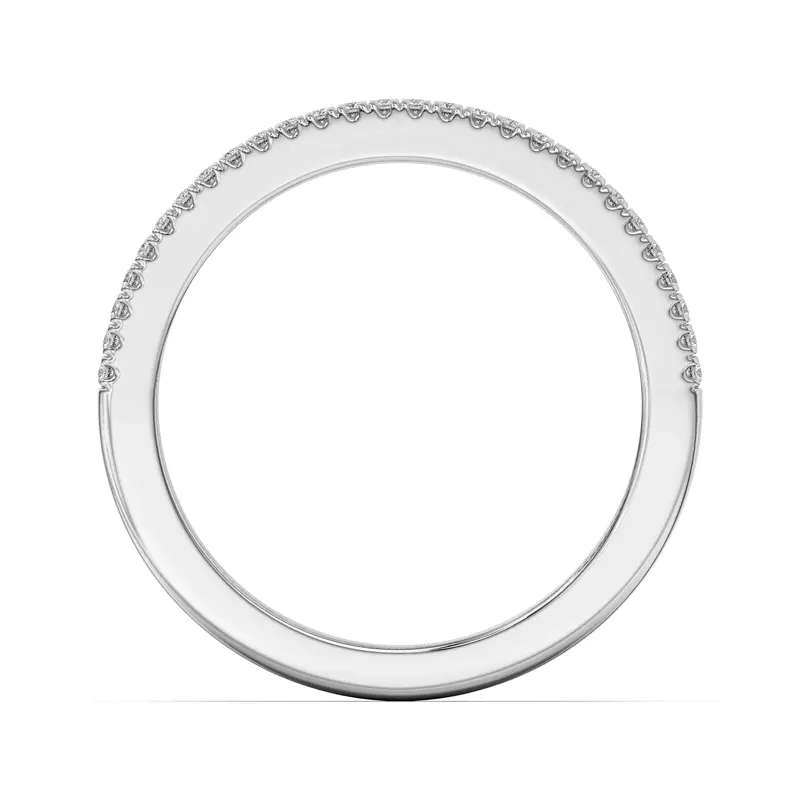 14K White Gold Rochelle Triple Row Diamond Band