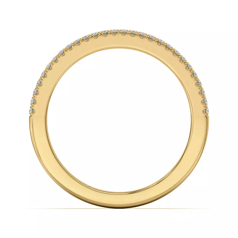 14K Yellow Gold Rochelle Triple Row Diamond Band