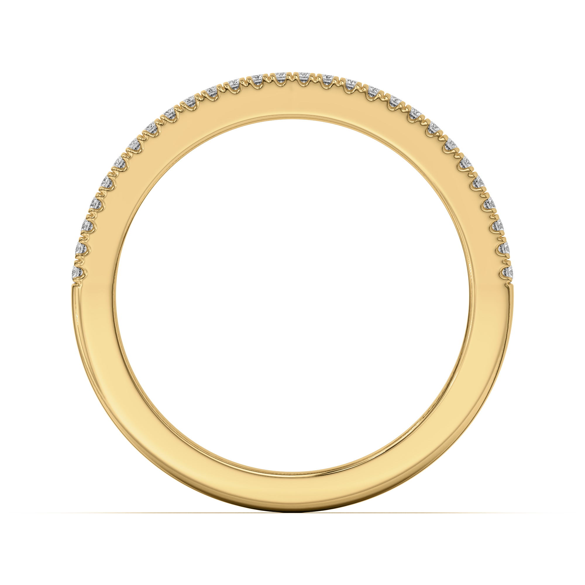 18K Yellow Gold Rochelle Triple Row Diamond Band