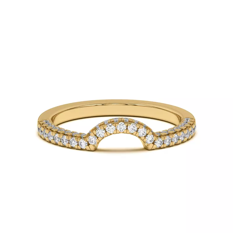 Trio Diamond Curved Band