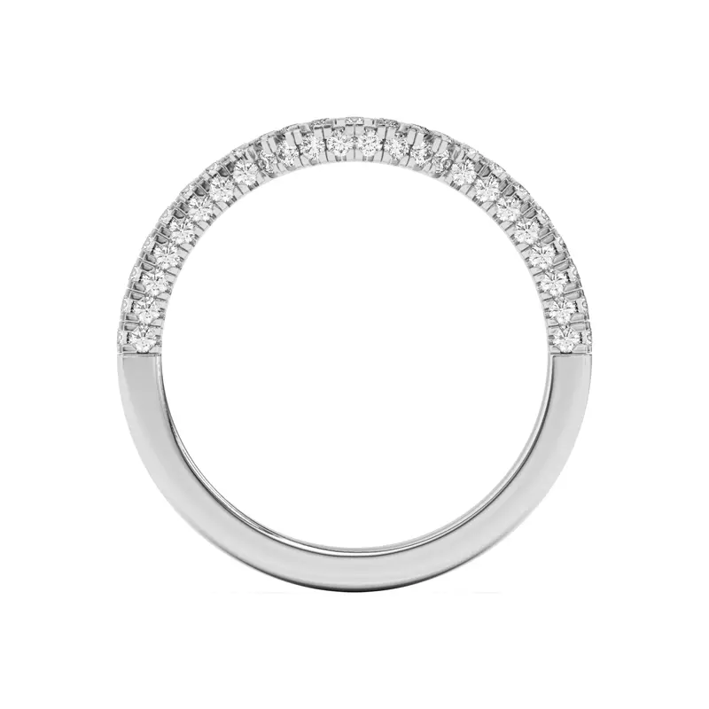 Platinum Trio Diamond Curved Band