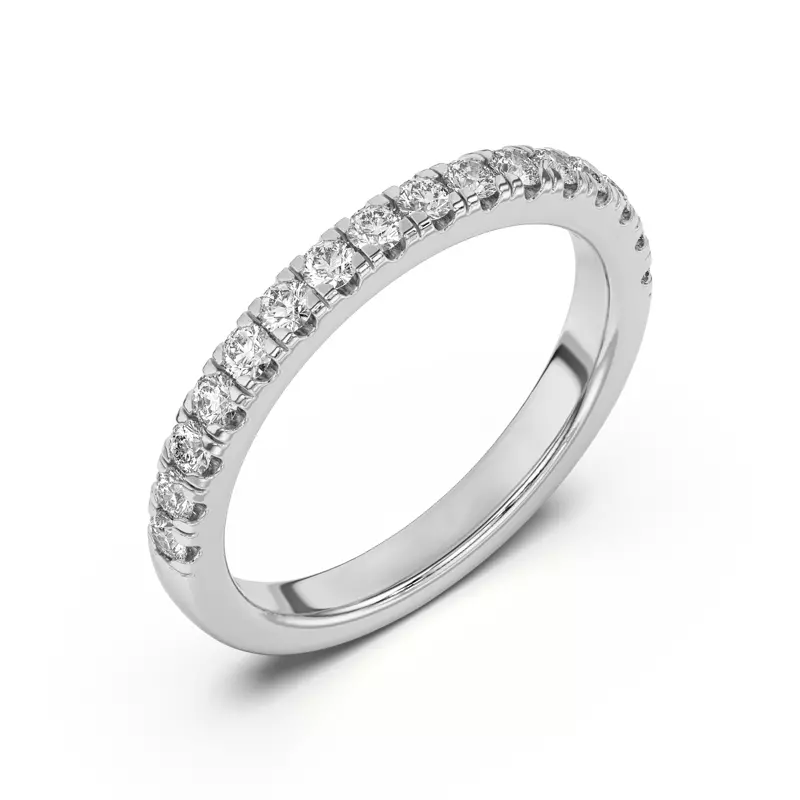 14K White Gold Francesca Diamond Band