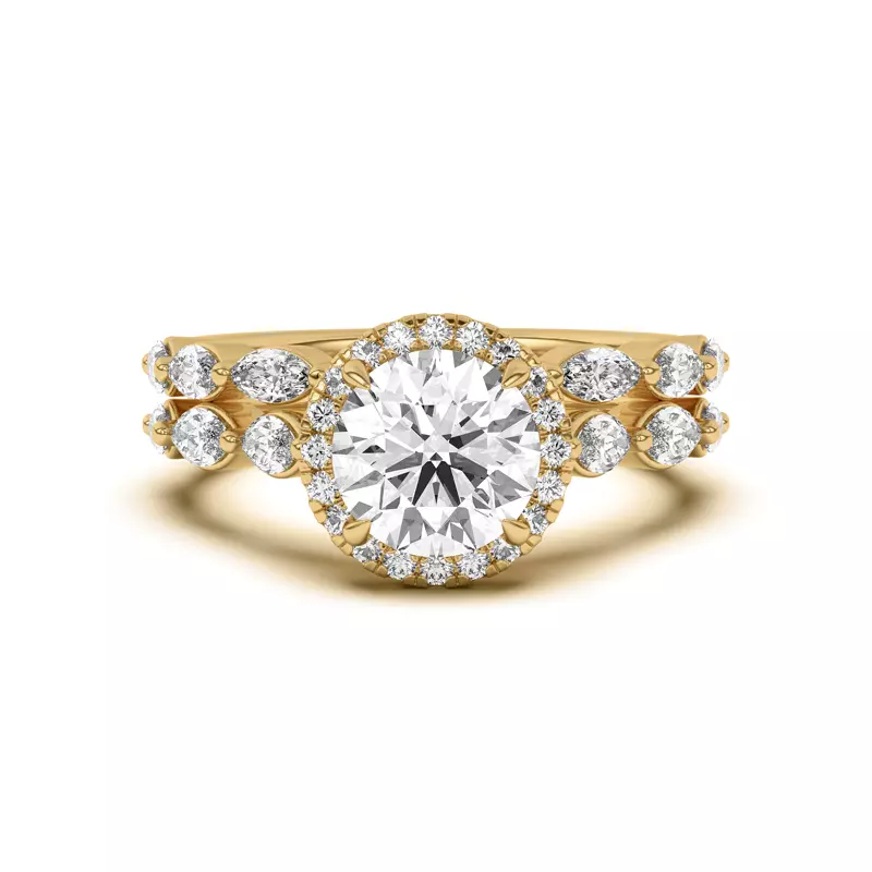 18K Yellow Gold Everly Marquise Diamond Band