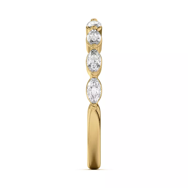 18K Yellow Gold Everly Marquise Diamond Band