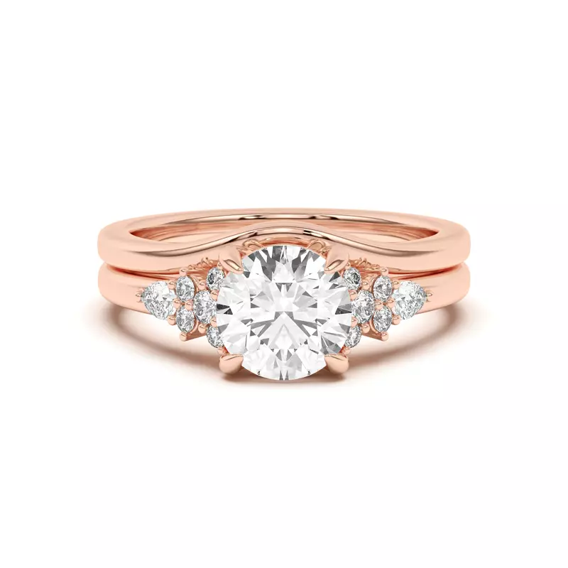 18K Rose Gold Belinda Curved Band