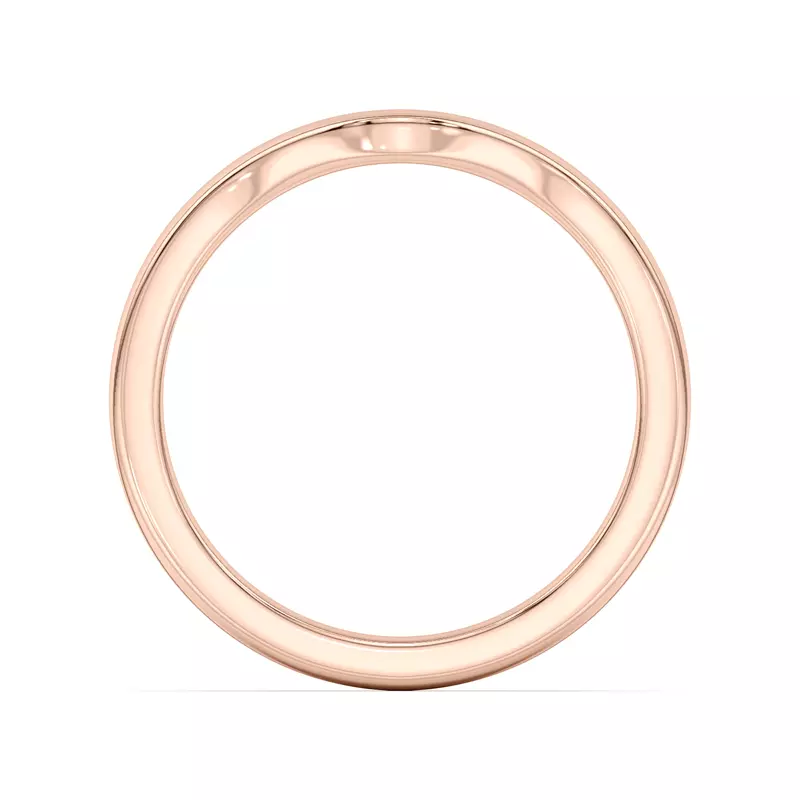 18K Rose Gold Belinda Curved Band