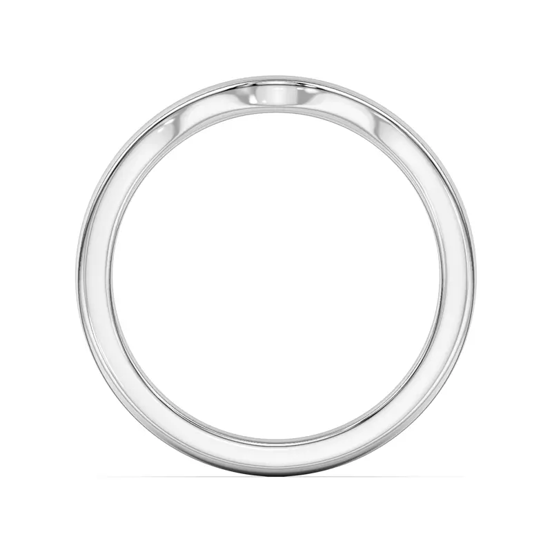 18K White Gold Belinda Curved Band