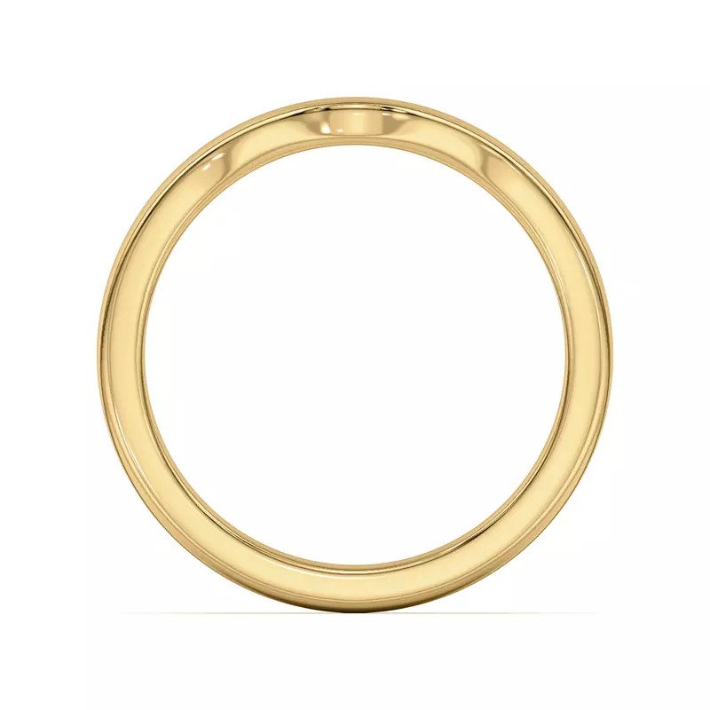 18K Yellow Gold Belinda Curved Band