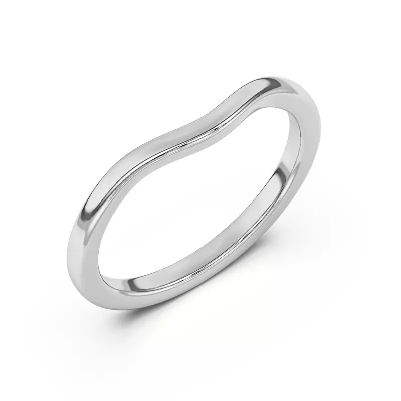 Platinum Belinda Curved Band