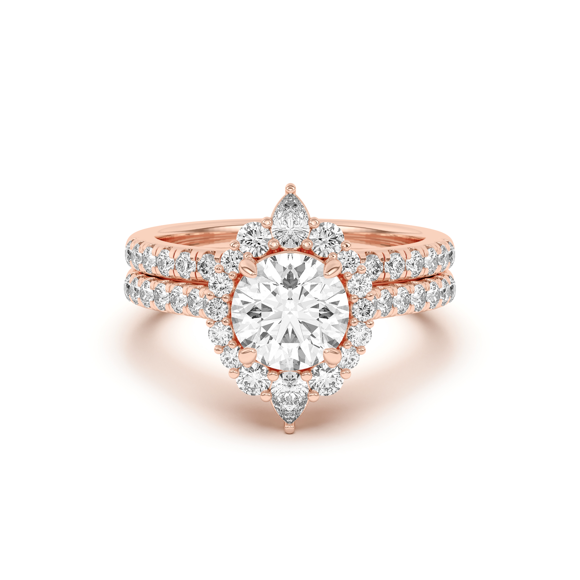 18K Rose Gold Lexa Pavé Diamond Band