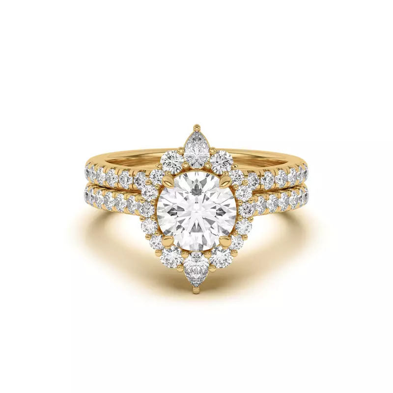 18K Yellow Gold Lexa Pavé Diamond Band
