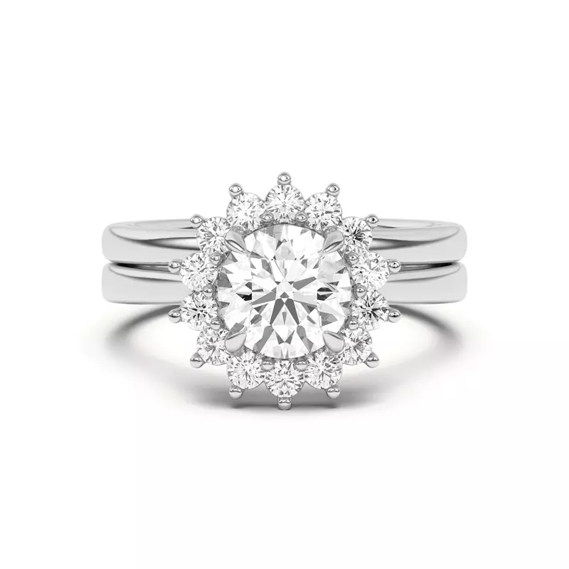 14K White Gold Nova Band