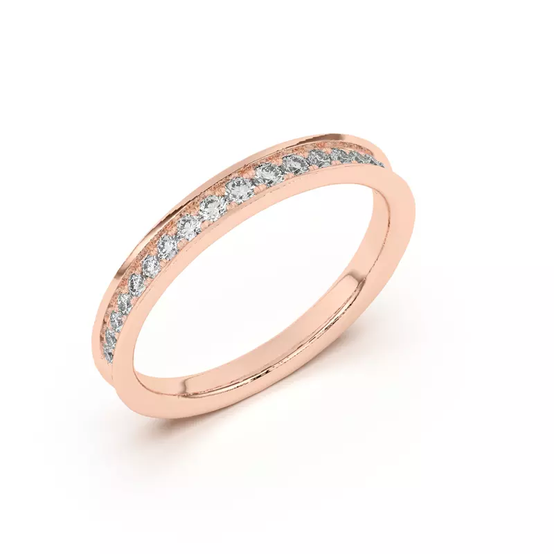 18K Rose Gold Bria Graduated Pavé Band