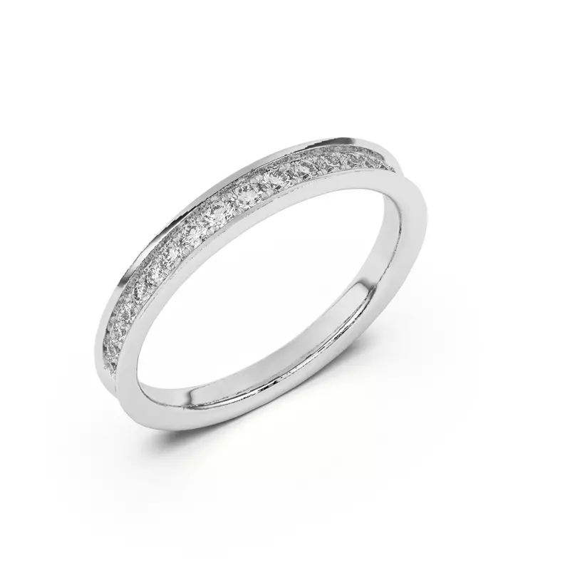 Platinum Bria Graduated Pavé Band