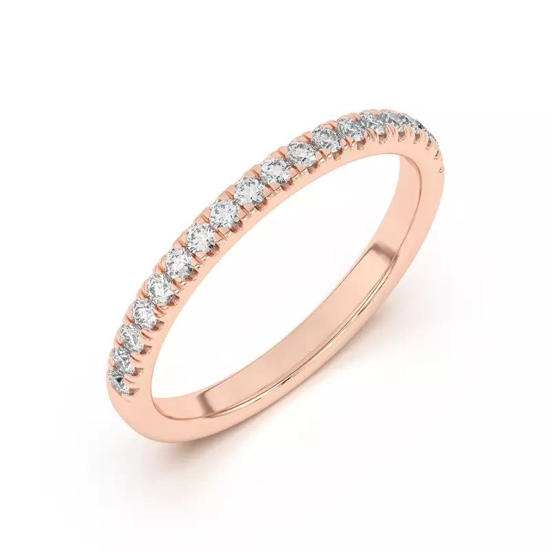 14K Rose Gold Clarissa Pavé Band
