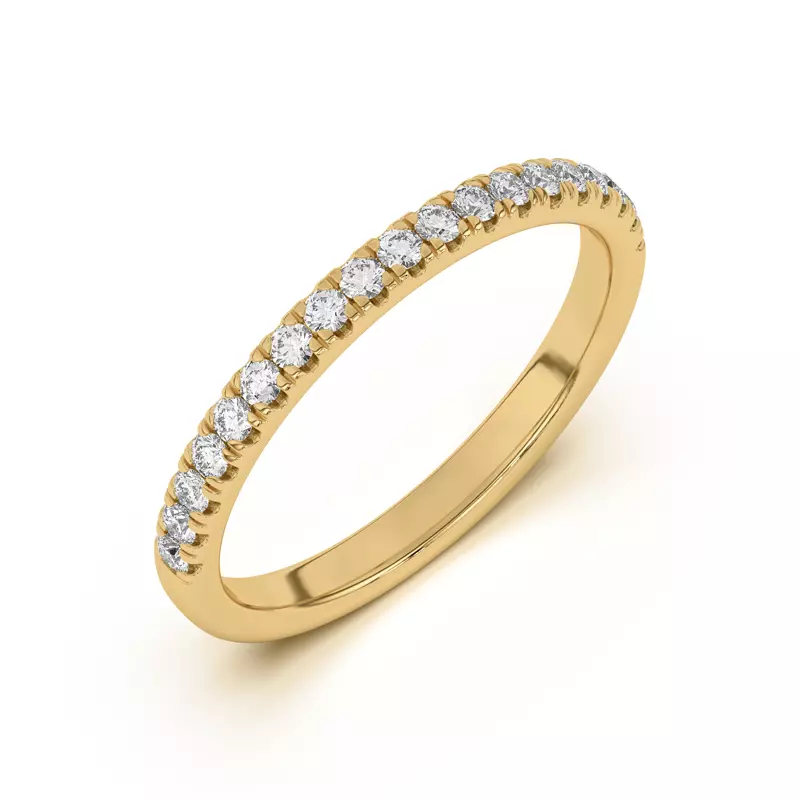 18K Yellow Gold Clarissa Pavé Band