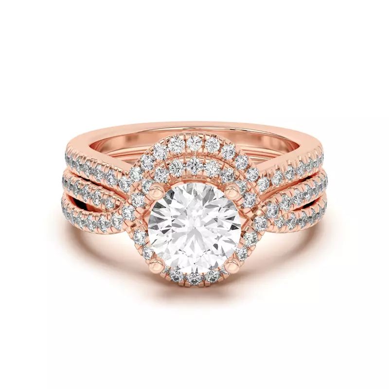 14K Rose Gold Desiree Curved Band