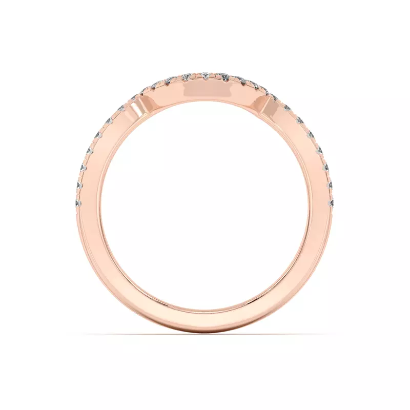 14K Rose Gold Desiree Curved Band