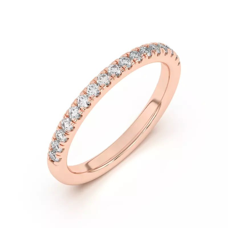 18K Rose Gold Estelle Pavé Band