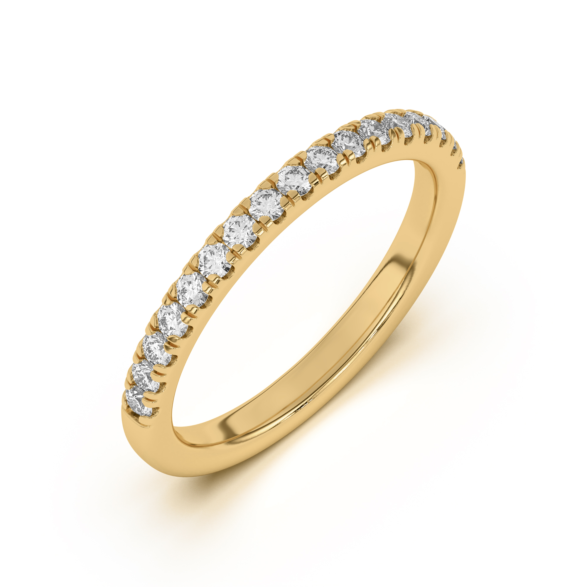 18K Yellow Gold Estelle Pavé Band