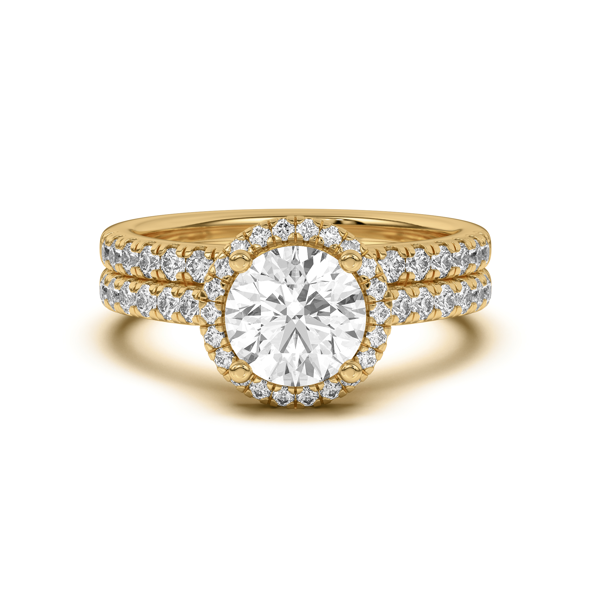 18K Yellow Gold Estelle Pavé Band