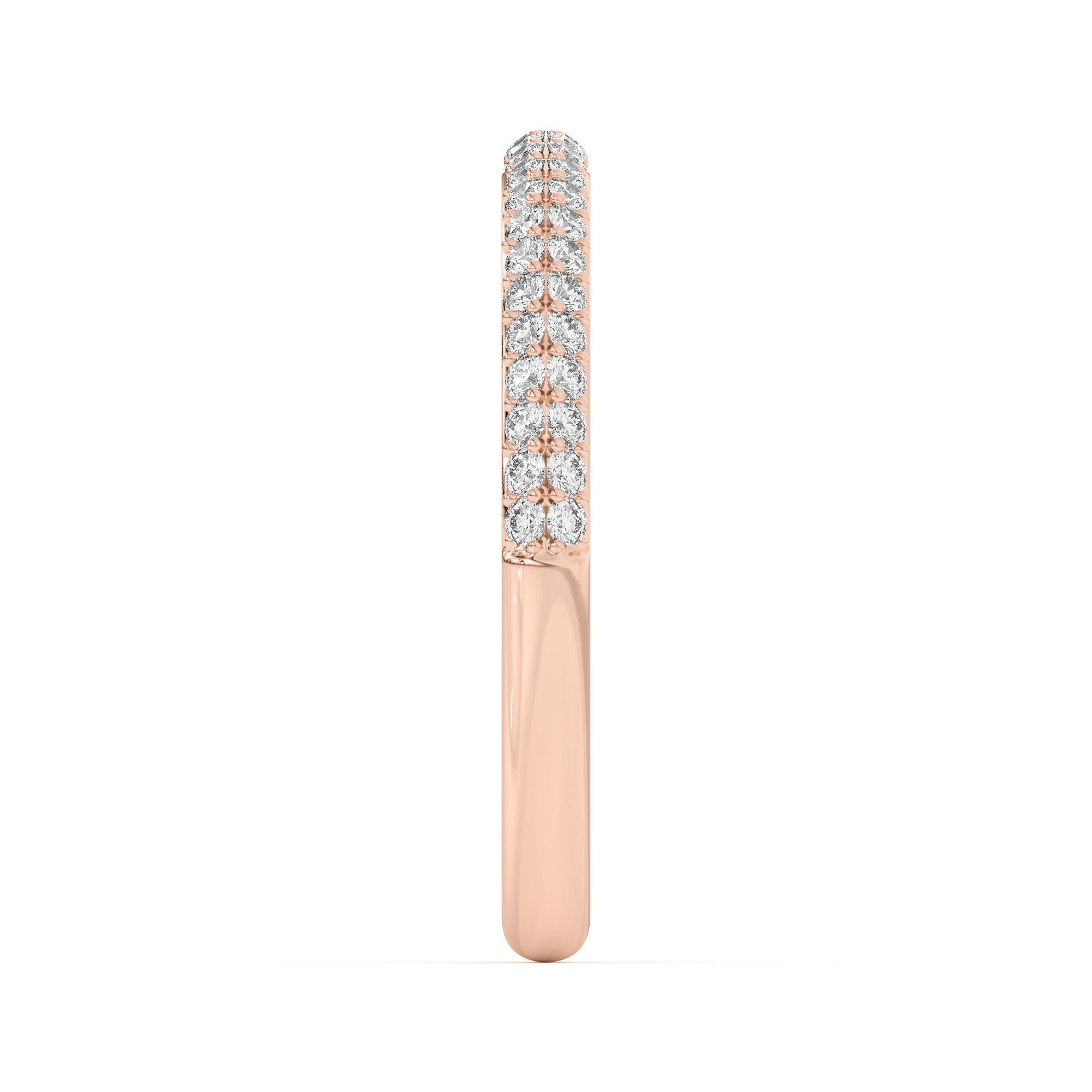 18K Rose Gold Ingrid Double Row Pavé Band