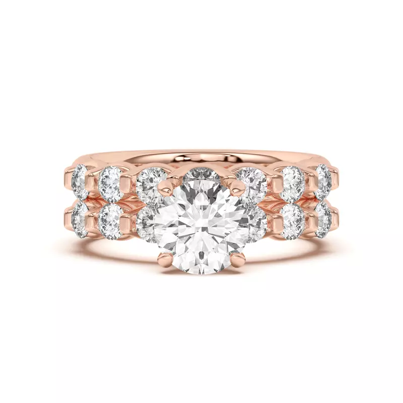 18K Rose Gold Uma Graduated Diamond Band