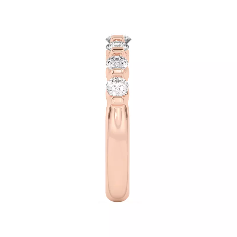 18K Rose Gold Uma Graduated Diamond Band