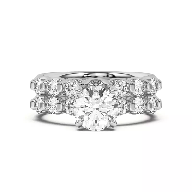 18K White Gold Uma Graduated Diamond Band