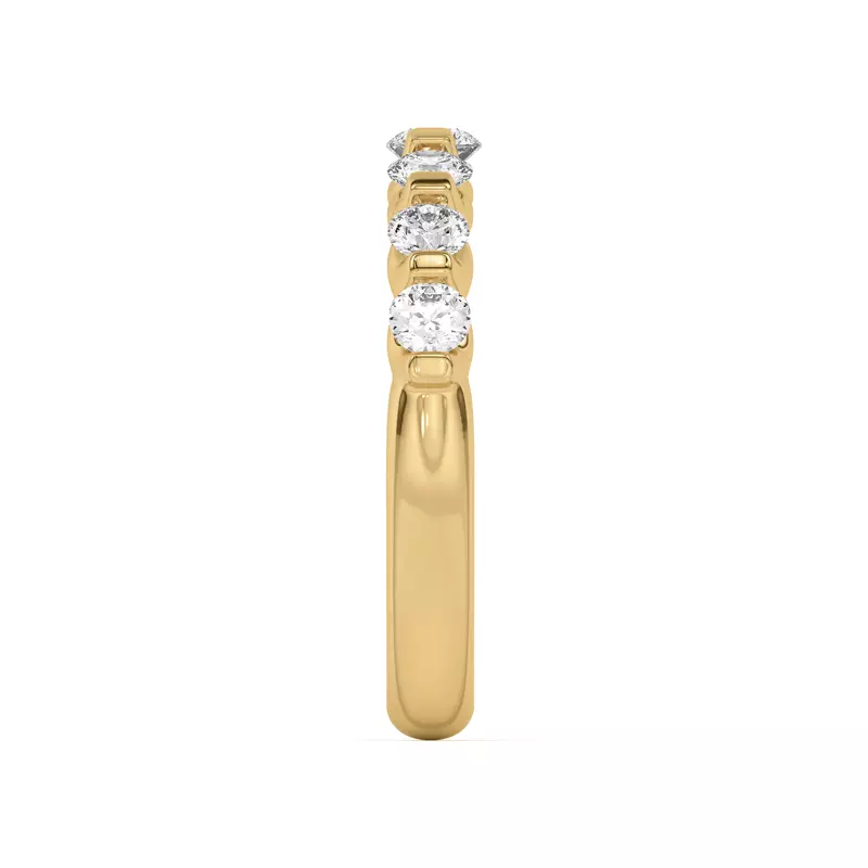 18K Yellow Gold Uma Graduated Diamond Band