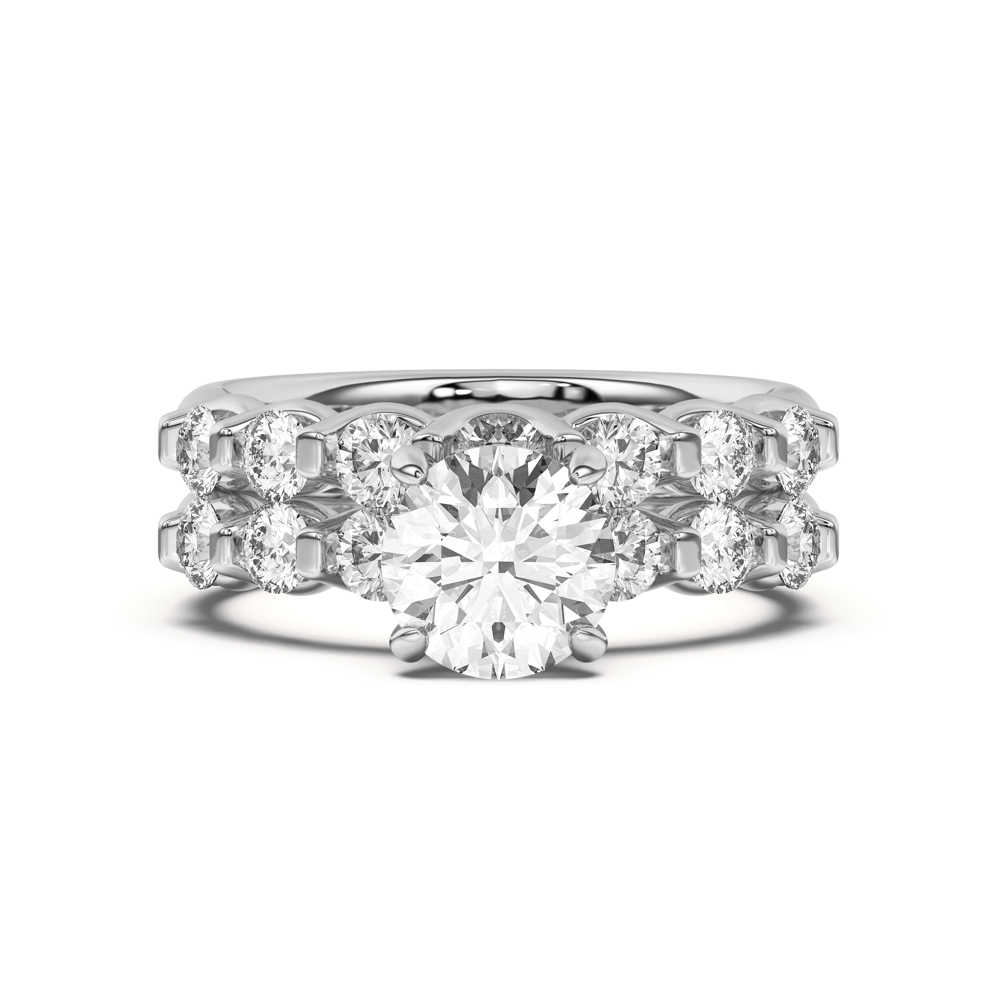 Platinum Uma Graduated Diamond Band