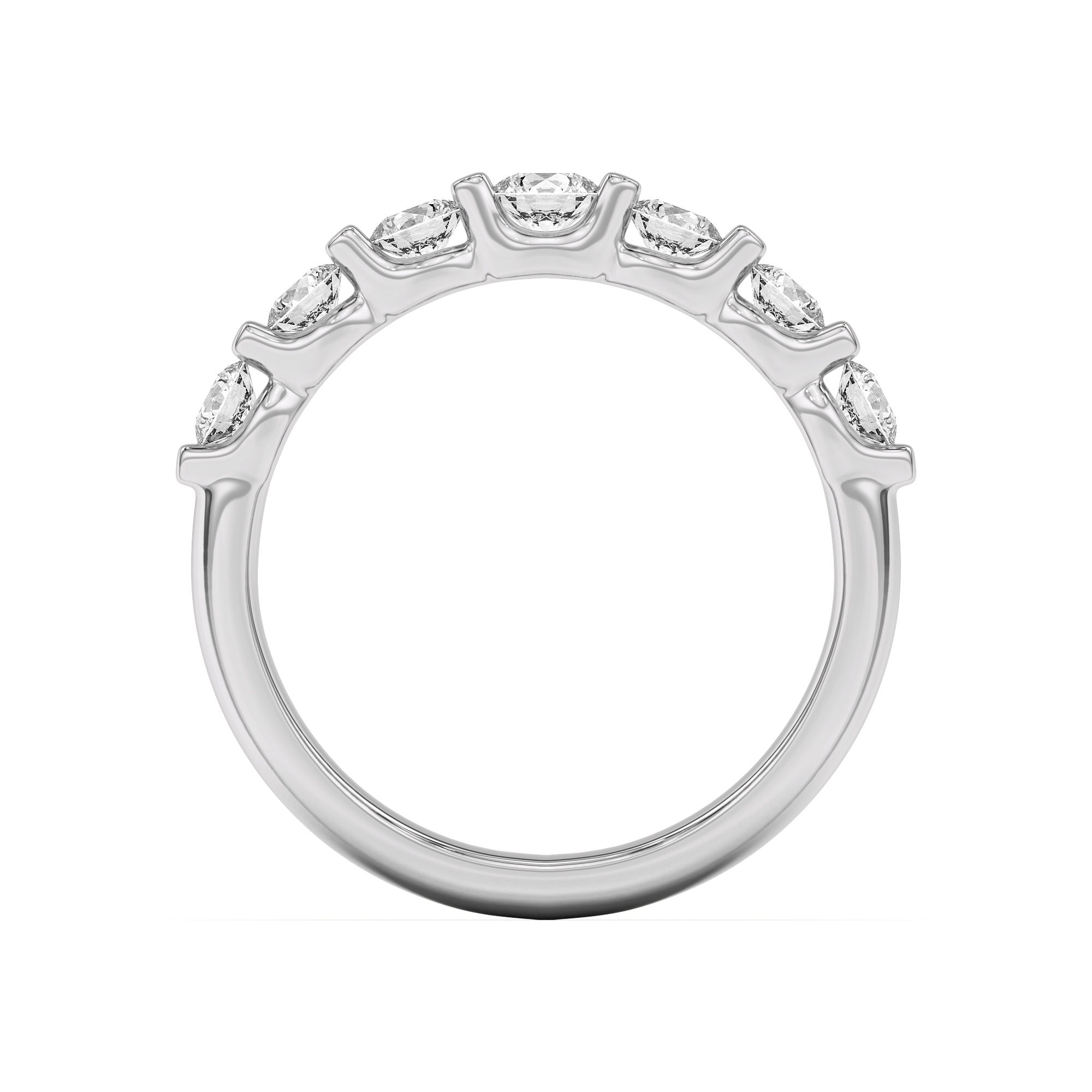 Platinum Uma Graduated Diamond Band