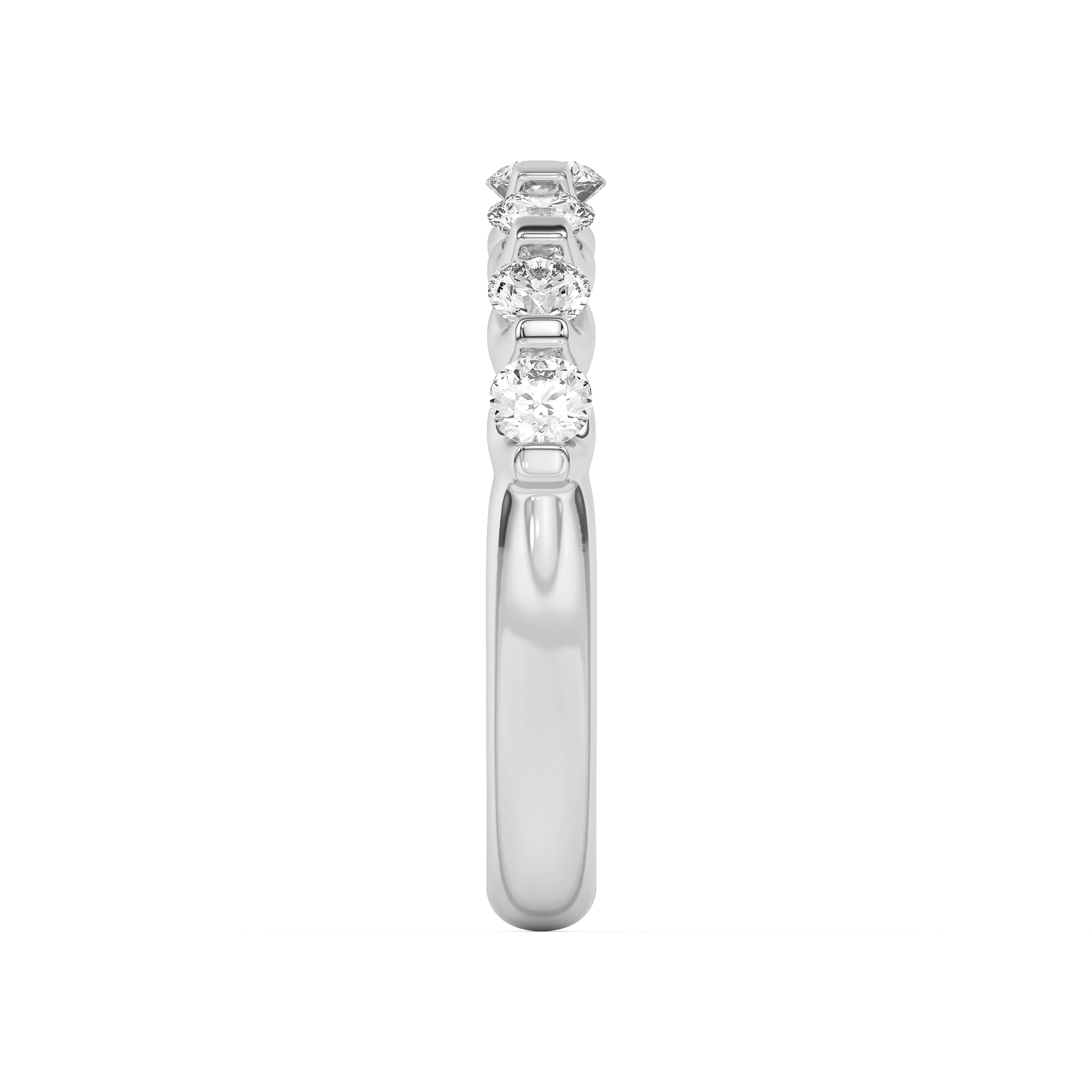 Platinum Uma Graduated Diamond Band
