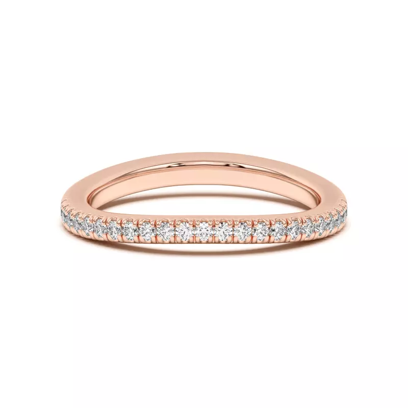 Bree Curved Pavé Band