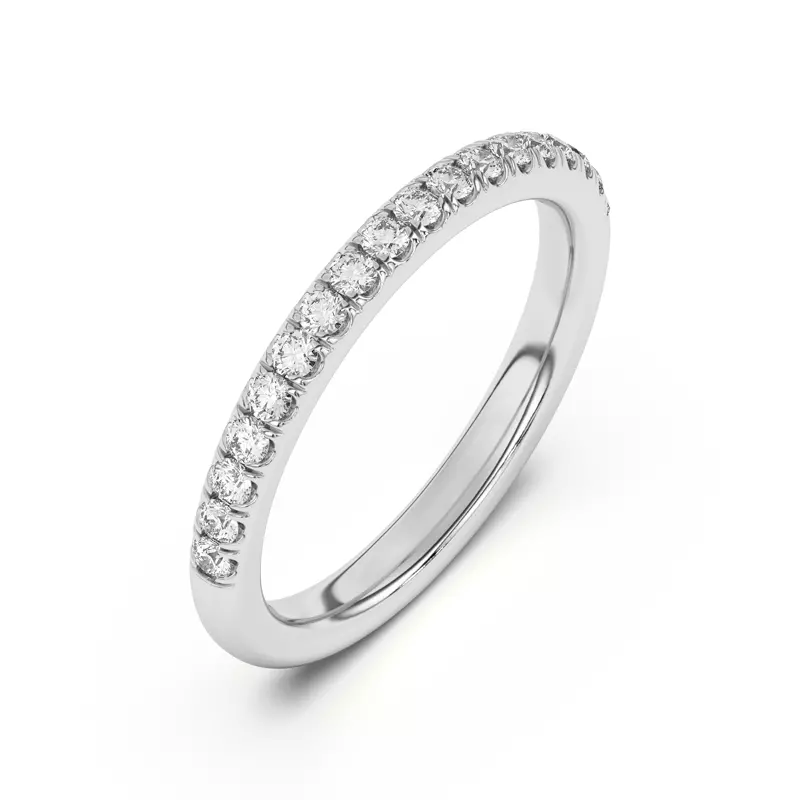14K White Gold Coraline Pavé Band