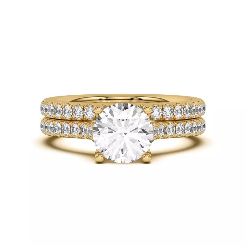 14K Yellow Gold Coraline Pavé Band